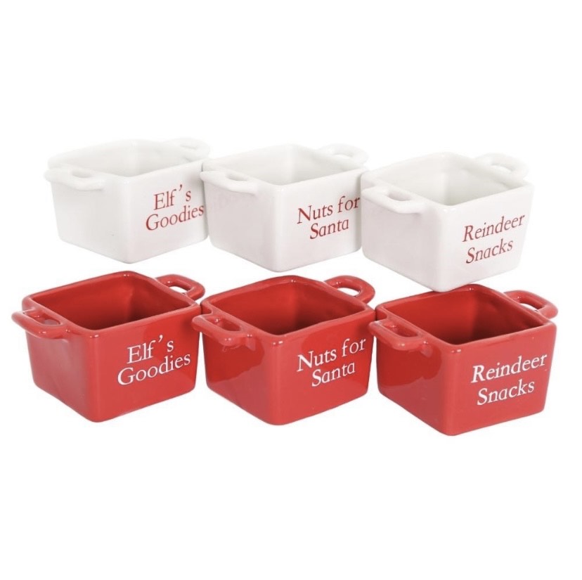 Ceramic Christmas Snack Bowls Perfect Gifts & Homeware