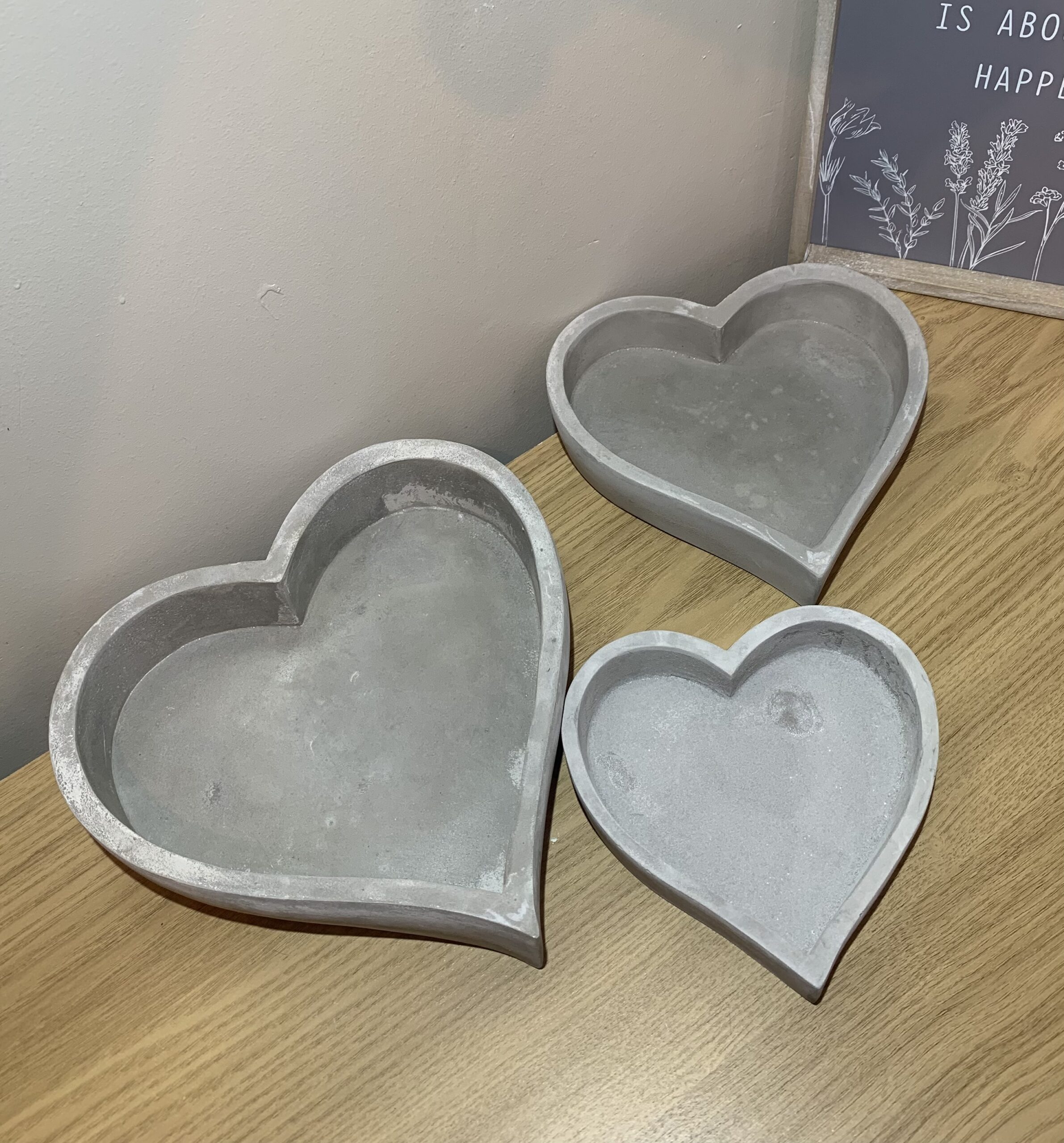 Love Heart Cement Trays Perfect Gifts & Homeware