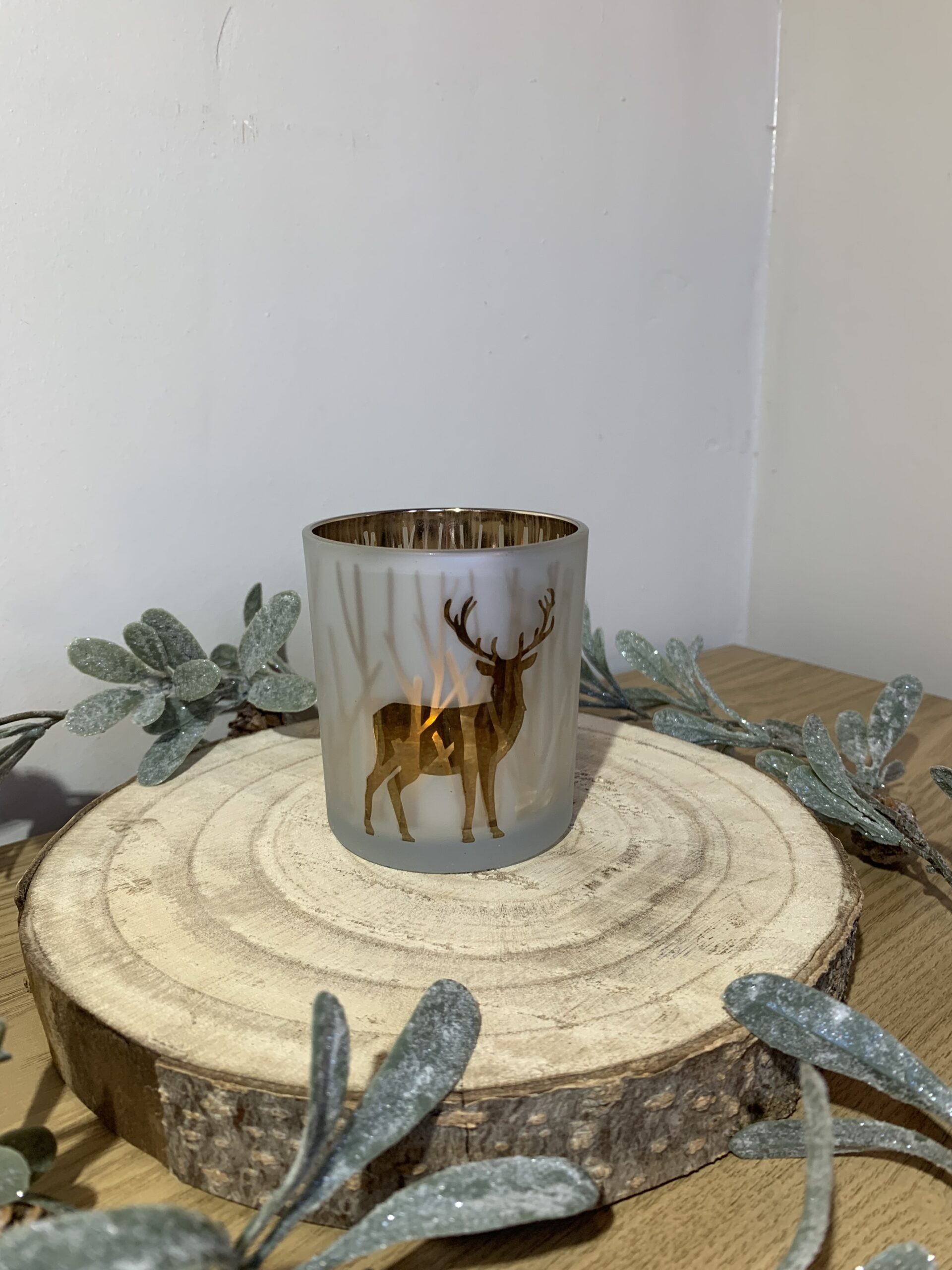 Deer Glass tealight Holder Perfect Gifts & Homeware