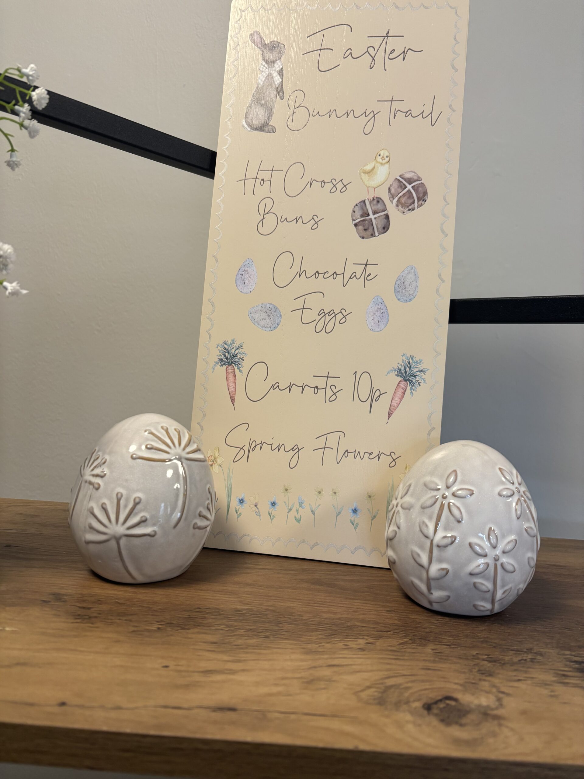 floral egg ornaments
