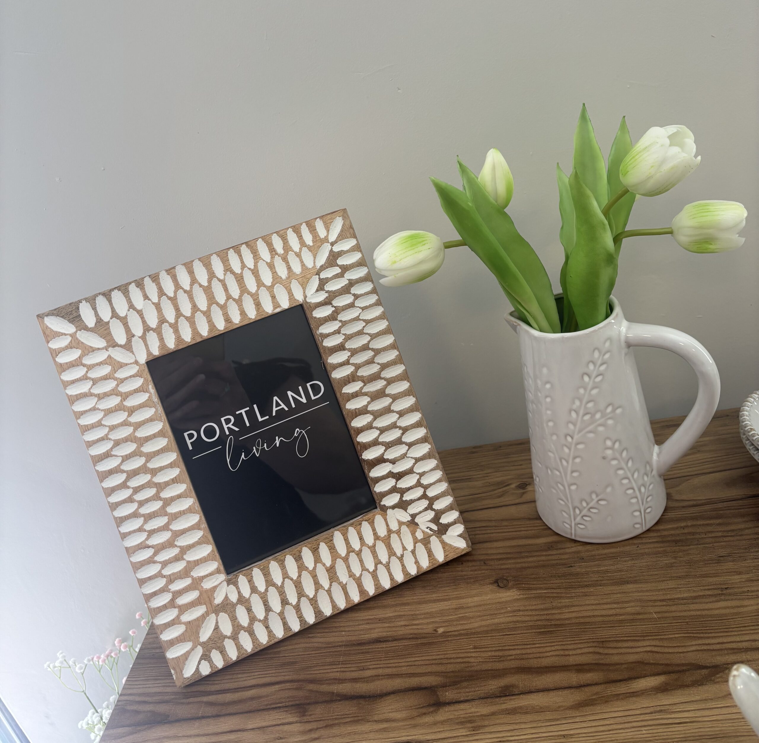 large wooden photo frame